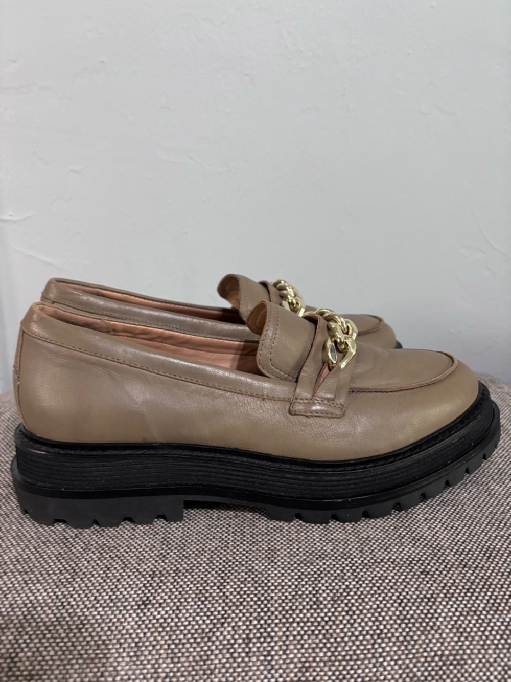 Credo Francine taupe platform loafers, leather upper, size 9, NWOT. - Picture 2 of 13